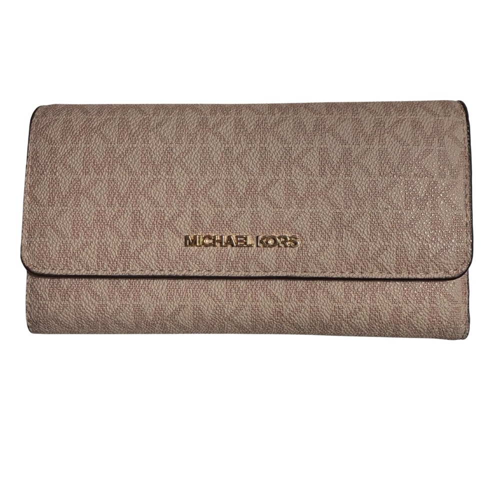 Michael Kors Jet Set Large Logo Trifold Wallet (0269)